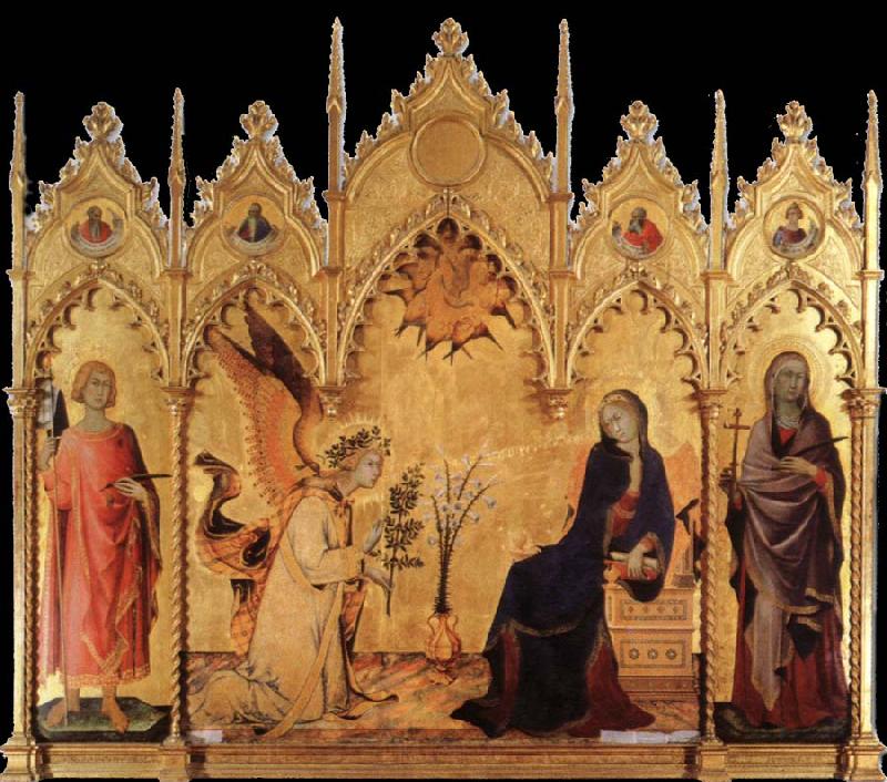Simone Martini The annunciation with Two Saints